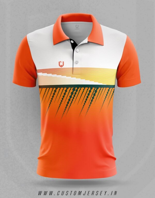 Swril Of Orange Cricket Team Jersey