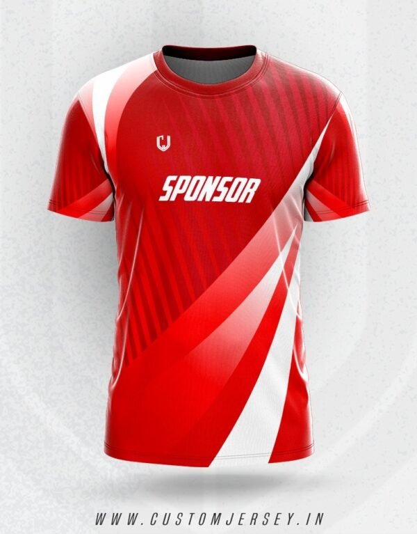 Red Mehroon lines Jersey R-22